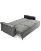 Canapé Velours Convertible 3 places  avec Coffre Cartadera gris clair - 222x100x92 cm