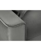 Canapé Velours Convertible 3 places  avec Coffre Cartadera gris clair - 222x100x92 cm