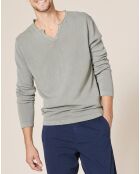 Pull en Lin & Coton Mikael gris