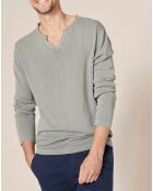 Pull en Lin & Coton Mikael gris