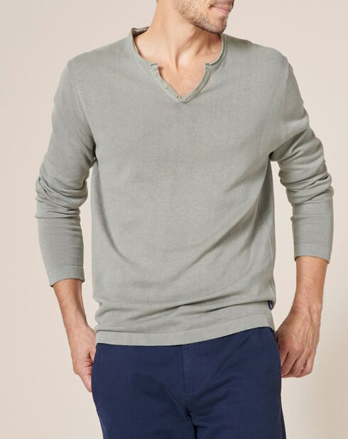 Pull en Lin & Coton Mikael gris