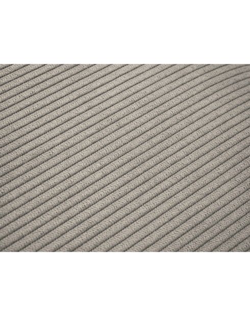 Canapé d'angle Gauche Convertible avec Coffre en velours côtelé Fano gris clair - 242x174x89 cm