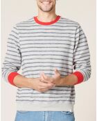 Sudadera Racine de rayas gris/azul marino