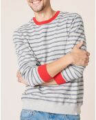 Sudadera Racine de rayas gris/azul marino