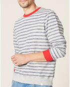 Sudadera Racine de rayas gris/azul marino