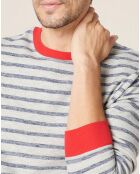 Sudadera Racine de rayas gris/azul marino