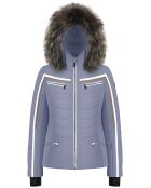 Veste De Ski Fourrure véritable Mael bleue