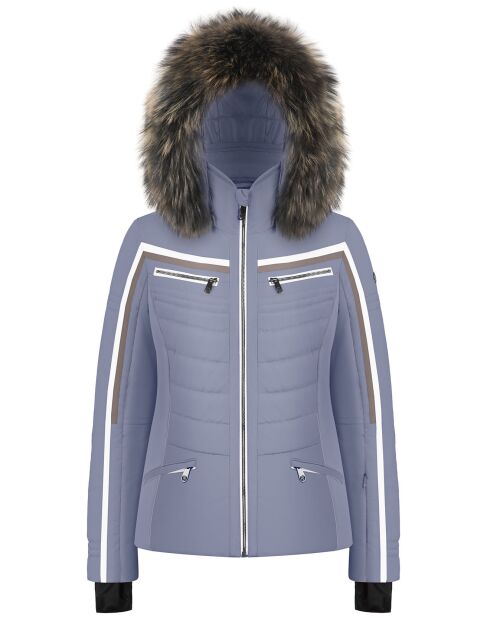 Veste De Ski Fourrure véritable Mael bleue