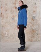 Veste De Ski Extensible Fourrure véritable Lou bleu crépuscule