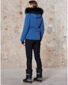 Veste De Ski Extensible Fourrure véritable Lou bleu crépuscule