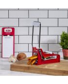 Coupe frites 2 grilles rouge - 24.5x9.5x10.5 cm