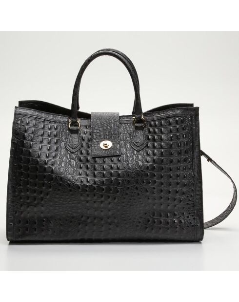 Sac à main en Cuir Mara noir - 47x32x18 cm