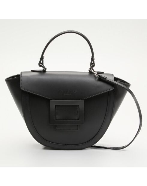 Sac main en Cuir en Cuir Votti noir - 28x21x9 cm