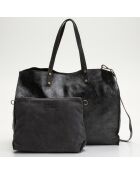 Sac cabas en Cuir Nary noir - 46.5x34x11.5 cm