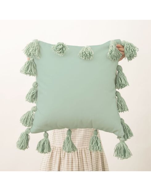 Housse de coussin Hana verte - 45x45 cm