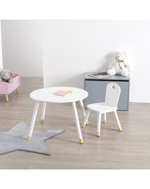 Table d'appoint Douceur blanche - 60x60x43 cm
