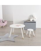 Table d'appoint Douceur blanche - 60x60x43 cm
