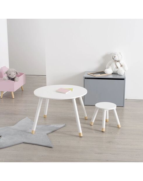 Table d'appoint Douceur blanche - 60x60x43 cm