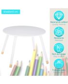 Table d'appoint Douceur blanche - 60x60x43 cm