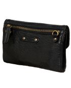 Portefeuille en Cuir d'Agneau Bubble Simone noir - 24x15x3 cm