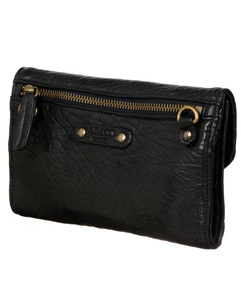 Portefeuille en Cuir d'Agneau Bubble Simone noir - 24x15x3 cm