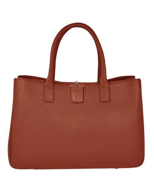 Sac à main en Cuir Paris argile - 37x25x10 cm