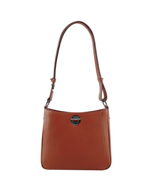 Sac bandoulière en Cuir Paris argile - 24.5x23x8 cm