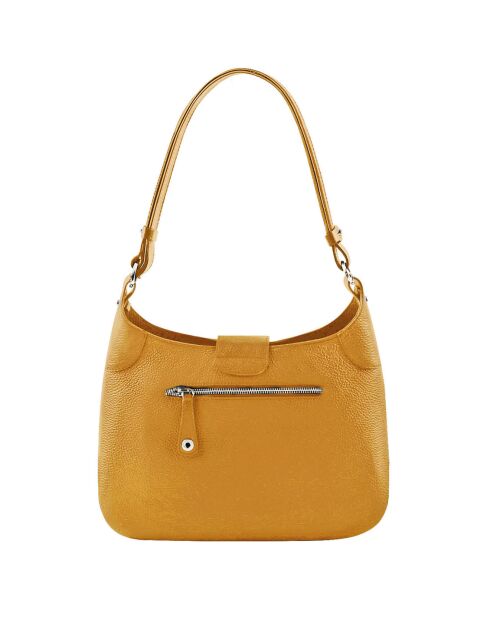 Sac porté épaule en Cuir Paris ananas - 32x30x8 cm