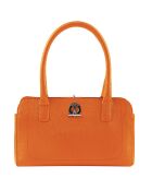 Sac à main en Cuir Paris orange - 33x20x15 cm