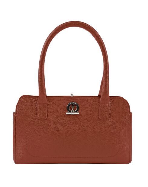 Sac porté épaule en Cuir Paris argile - 33x20x15 cm