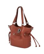 Sac porté épaule en Cuir Paris argile - 23x24x12 cm