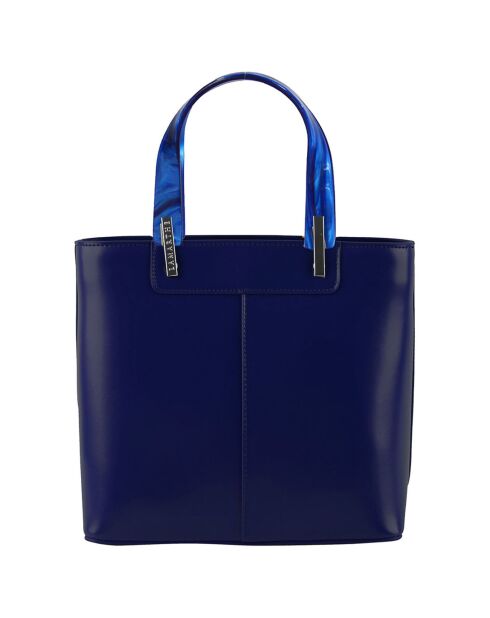 Sac à main en Cuir Portofino marine - 24.5x23x12 cm