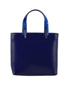 Sac à main en Cuir Portofino marine - 24.5x23x12 cm