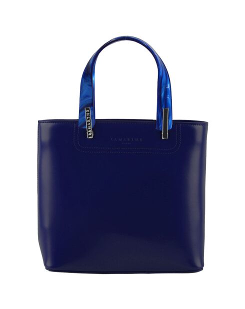 Sac à main en Cuir Portofino marine - 24.5x23x12 cm