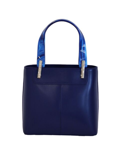 Sac à main en Cuir Portofino marine - 20x18x10 cm
