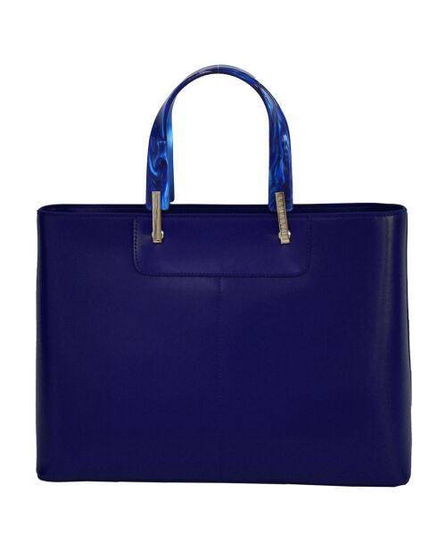 Sac à main en Cuir Portofino marine - 35x25x11 cm