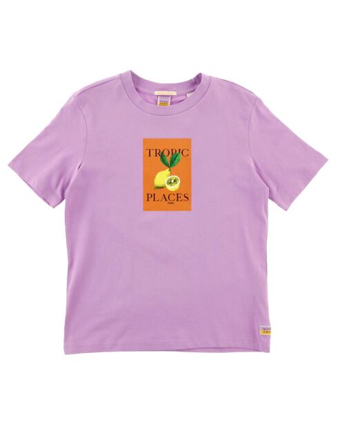 Violettes Zitronen-T-Shirt