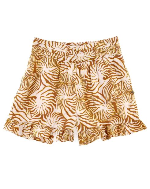 Short allover print marron clair