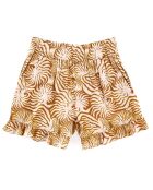 Short allover print marron clair