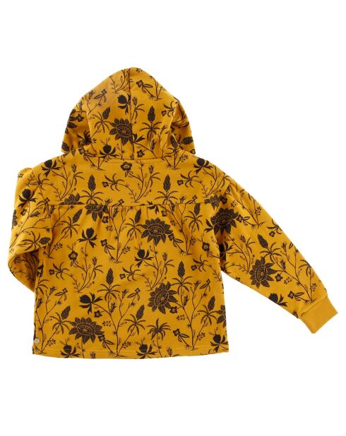 Sweat à capuche print marron