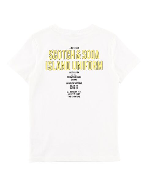 Wit T-shirt met uniform van Scotch Island