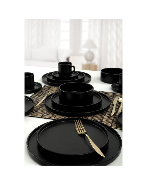 Service de table noir - 20 pièces