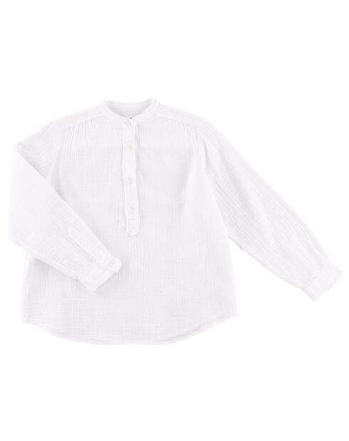 Blouse en Gaze de coton Codex blanche