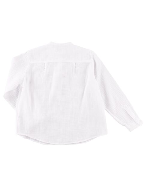 Blouse en Gaze de coton Codex blanche