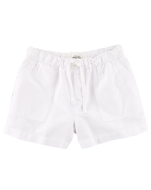 Short en Coton & Lin Saran blanc