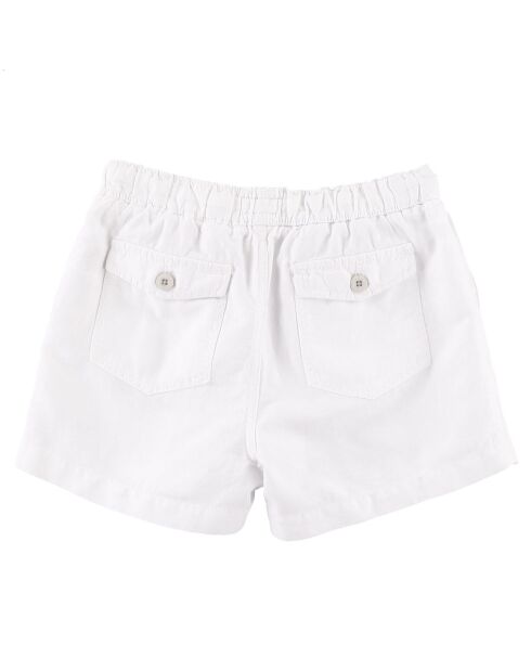 Short en Coton & Lin Saran blanc
