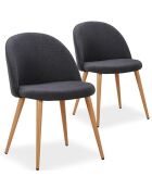 2 Maury skandinavische Stühle dunkel - 52x56x78 cm