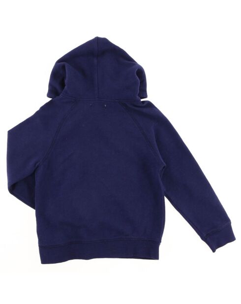 Sweat fin en Coton Hoody bleu marine