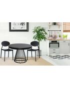 4 schwarze Stapelstühle Balagan - 43x49x81 cm