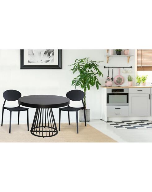 4 schwarze Stapelstühle Balagan - 43x49x81 cm